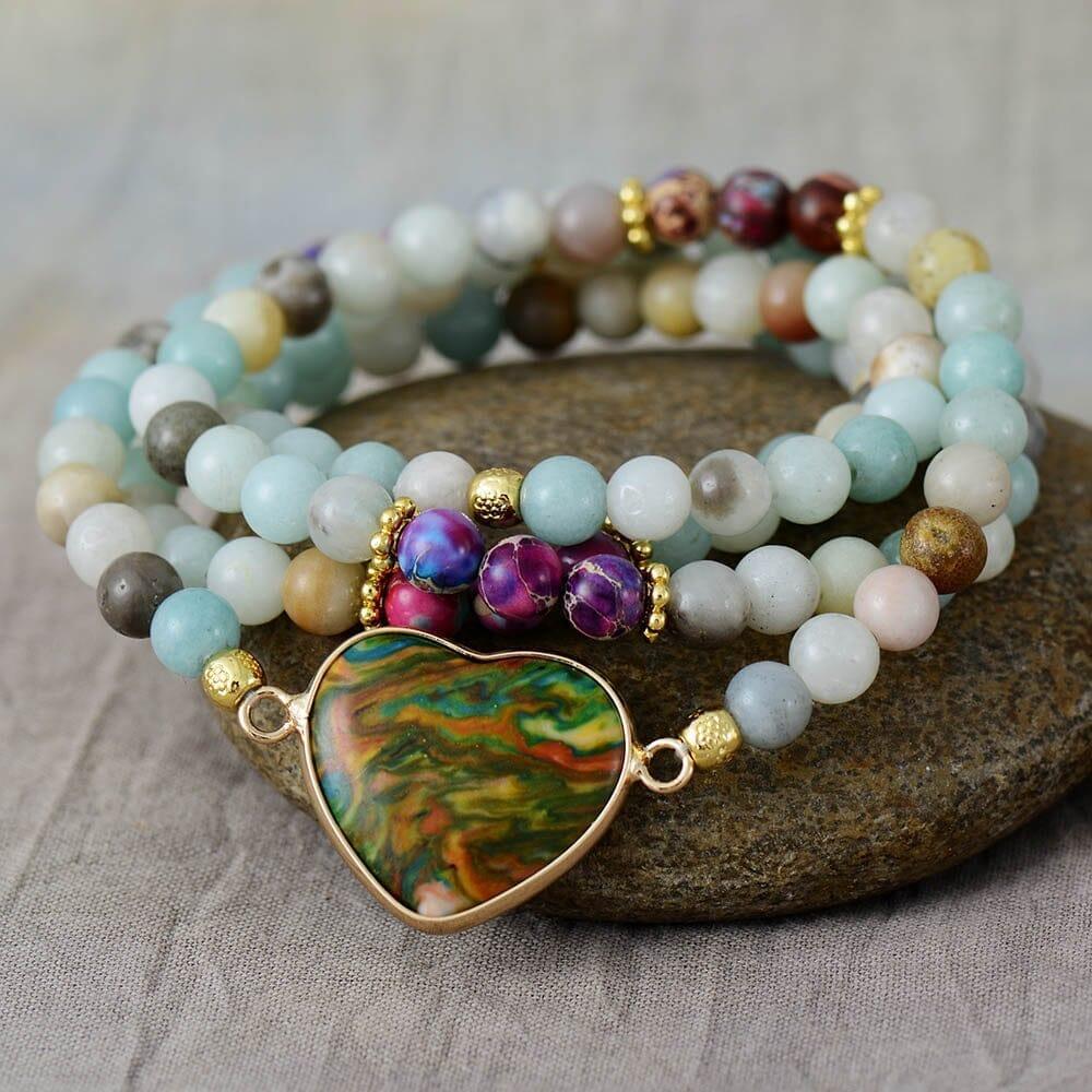 Perles de Mala Divine Énergie en Pierres Naturelles