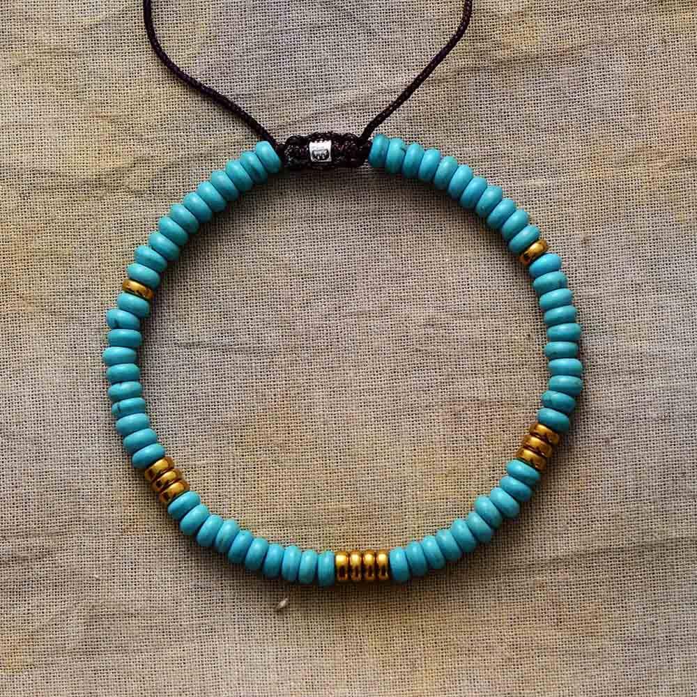 Bracelet Tranquillité d'Esprit en Howlite et Turquoise