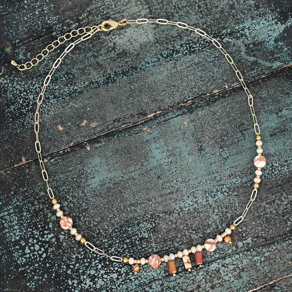 Collier Lumineux en Jaspe