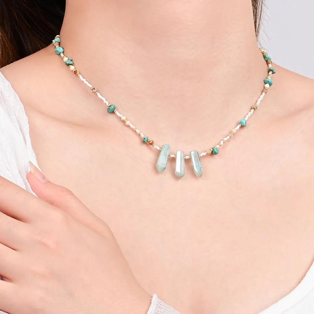 Collier Havre d'Harmonie en Turquoise & Jaspe