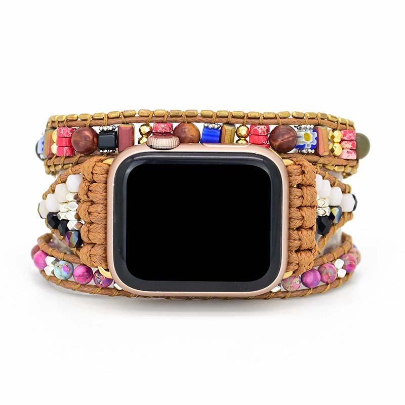Bracelet pour Apple Watch Amusant et Girly en Pierres Précieuses