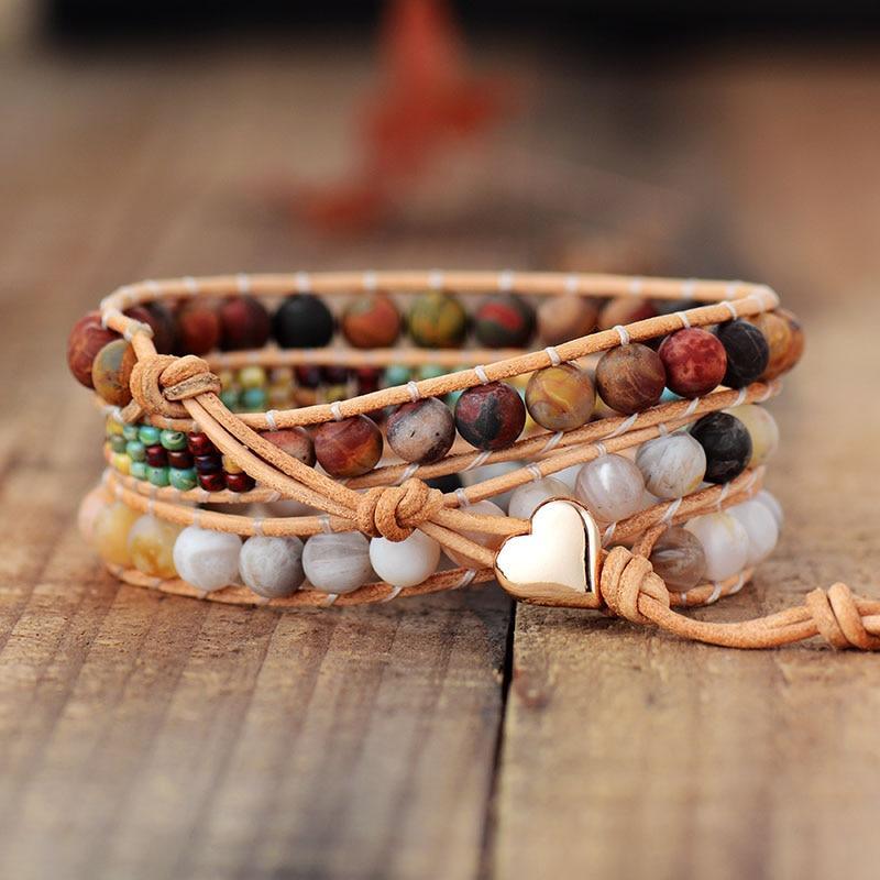 Bracelet en Jaspe Vintage