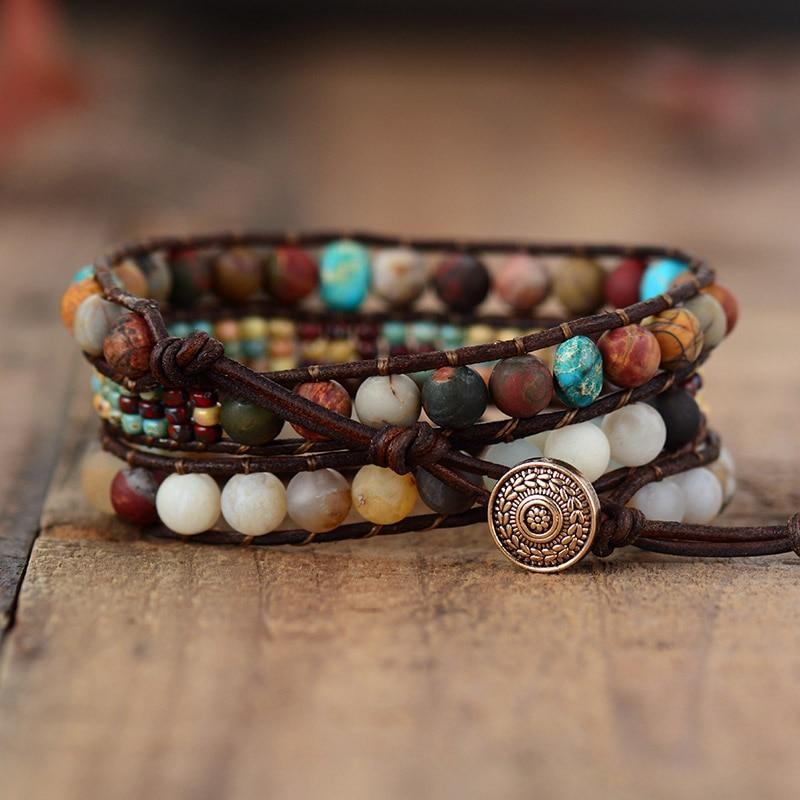 Bracelet en Jaspe Vintage