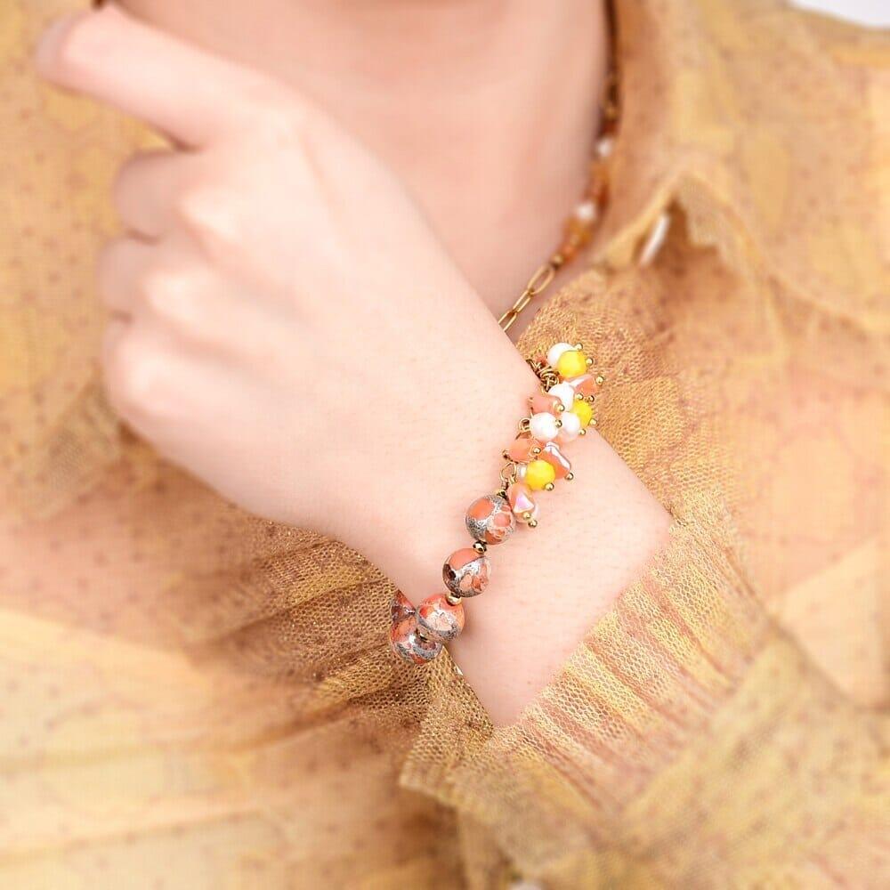 Bracelet Nourricier Suprême en Jaspe Doré