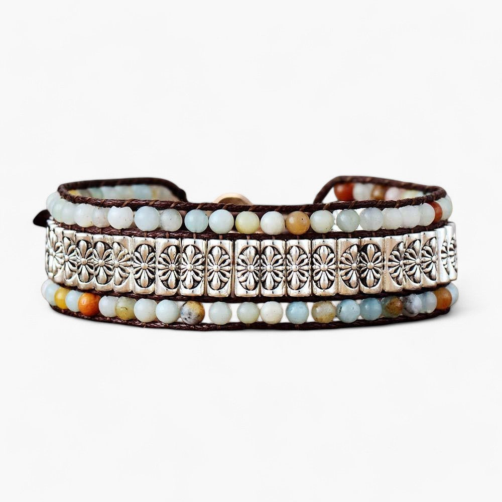 Bracelet du Tibet en Amazonite