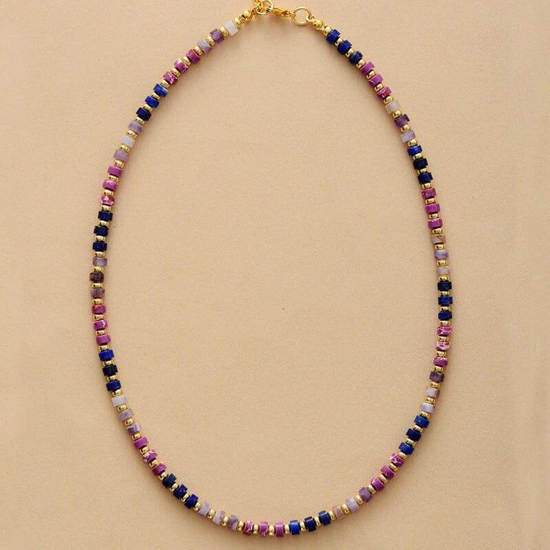 Collier Ras du Cou Bénédictions Quotidiennes en Pierres Naturelles