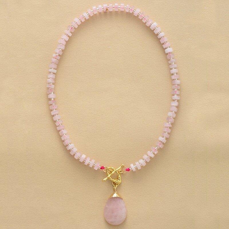 Collier Pur Amour en Quartz Rose