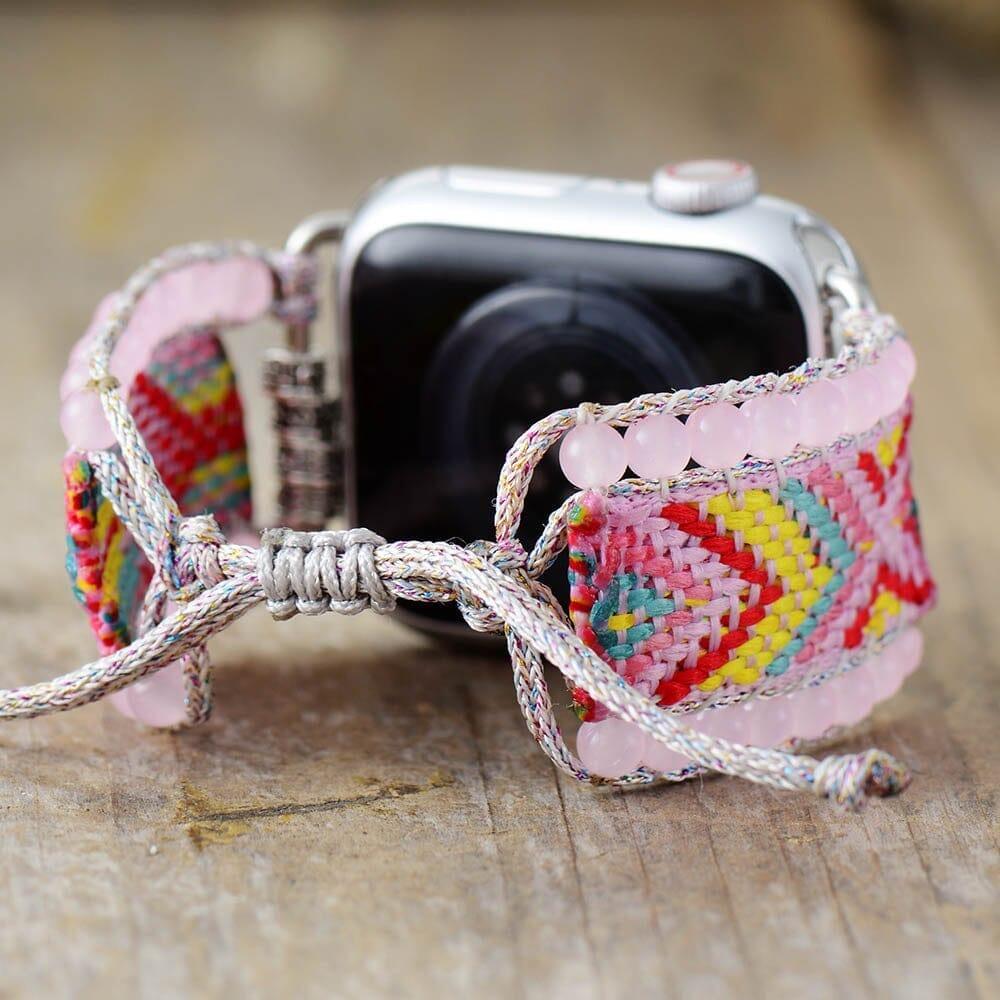 Bracelet de Montre Connectée Joie Bohème en Quartz Rose