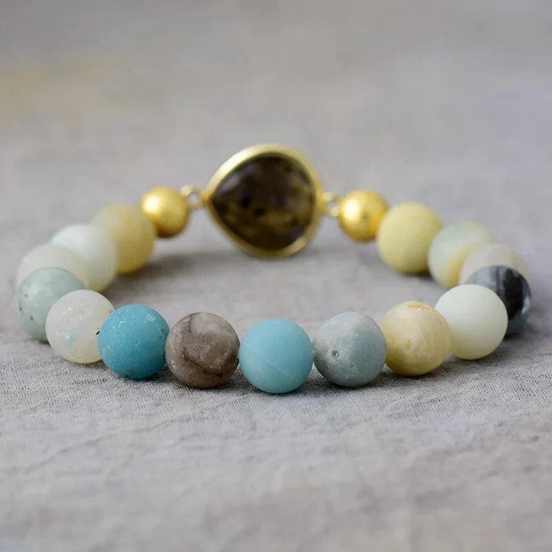 Bracelet Élégante Mélodie Azurée : Amazonite & Labradorite