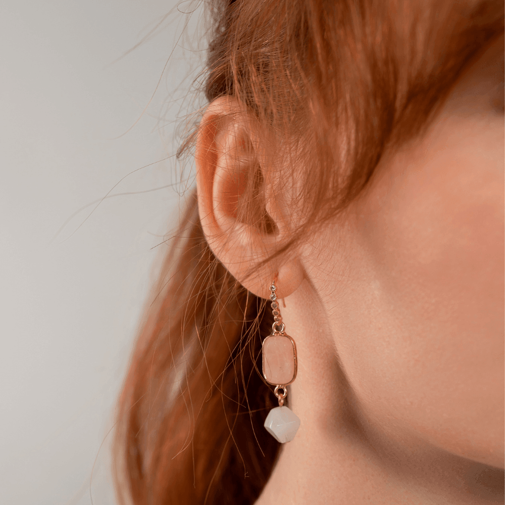 Boucles d'Oreilles en Amazonite Glaciale Puissante