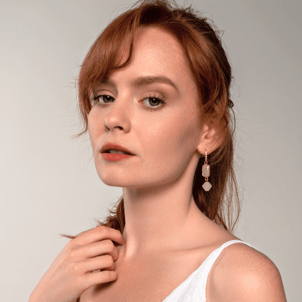 Boucles d'Oreilles en Amazonite Glaciale Puissante