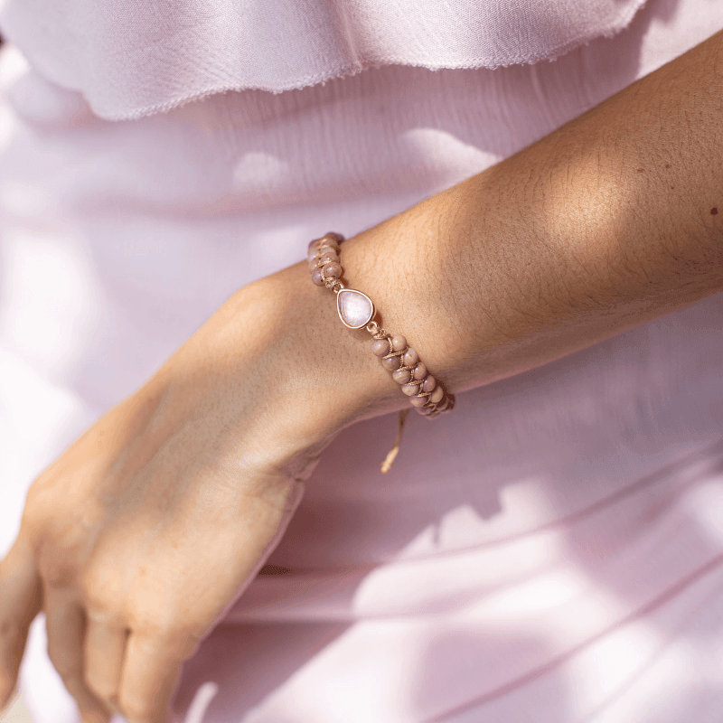 Bracelet en Jaspe et Rhodonite