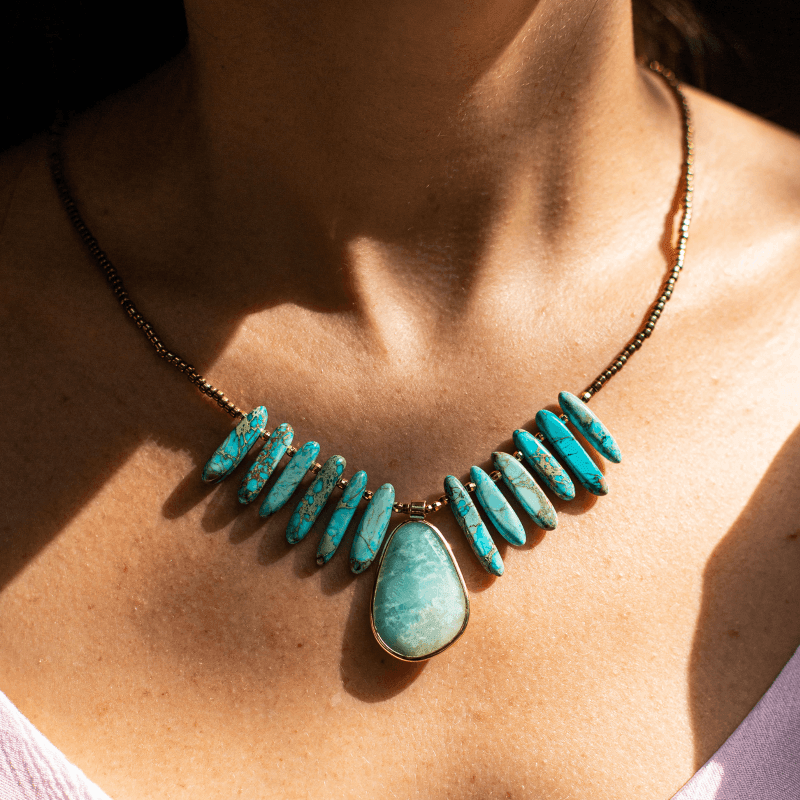 Collier Traditionnel en Pierre Précieuses "Pouvoir de la Jungle"