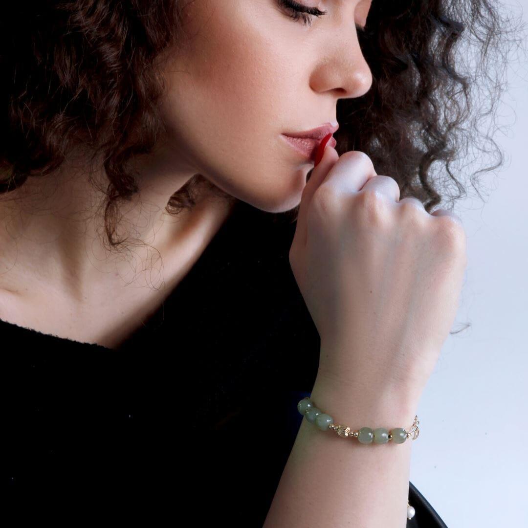 Bracelet Grâce Fortunée en Jade Hetian