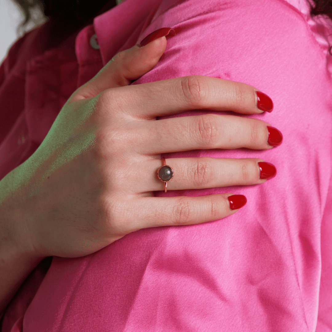 Bague en Argent et Labradorite Amour Cosmique