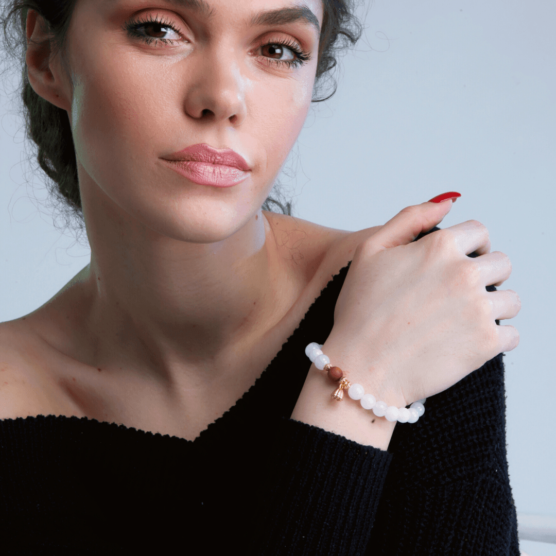 Bracelet Énergie Pure en Jade et Bois de Santal