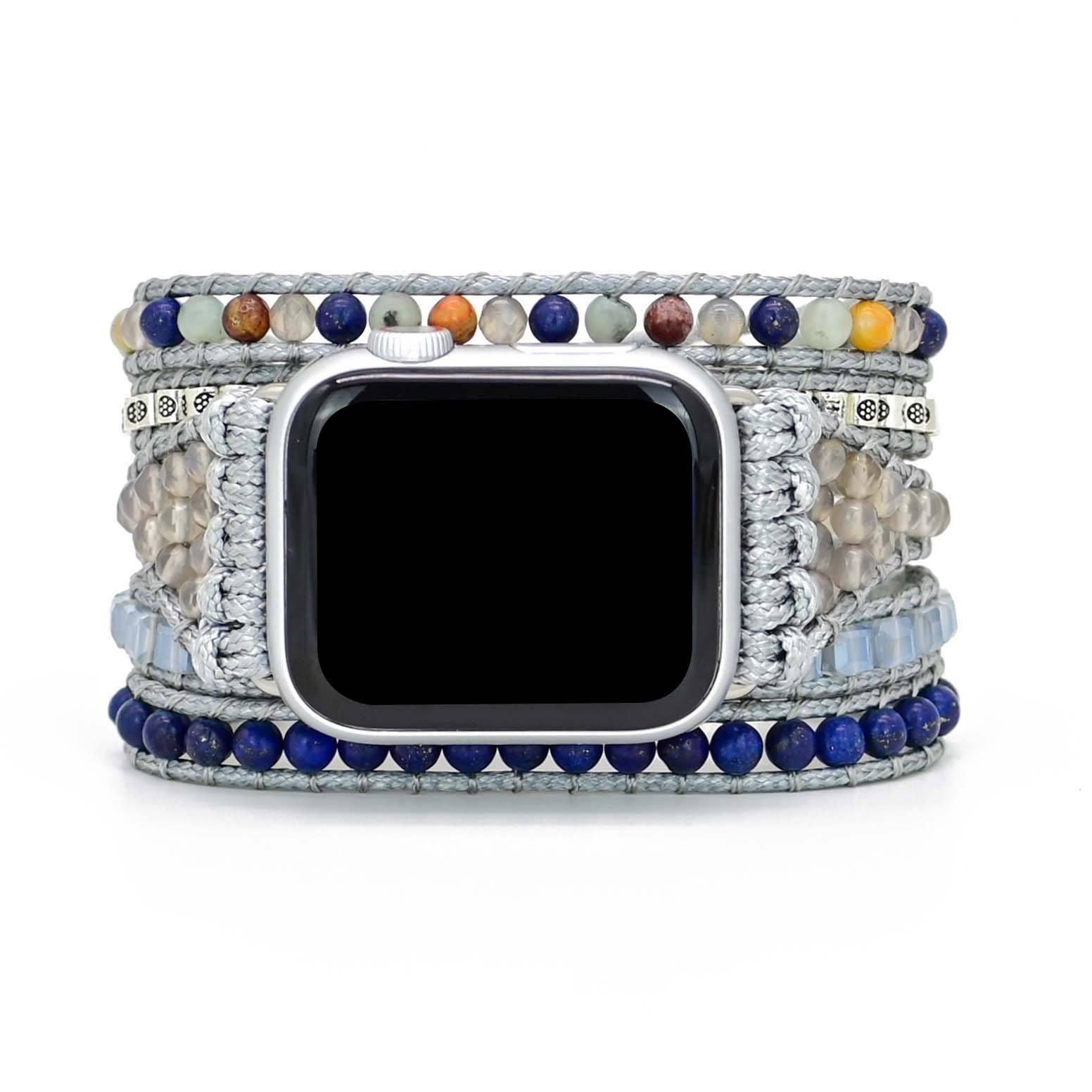 Bracelet pour Apple Watch en Lapis-Lazuli Bleu Profond