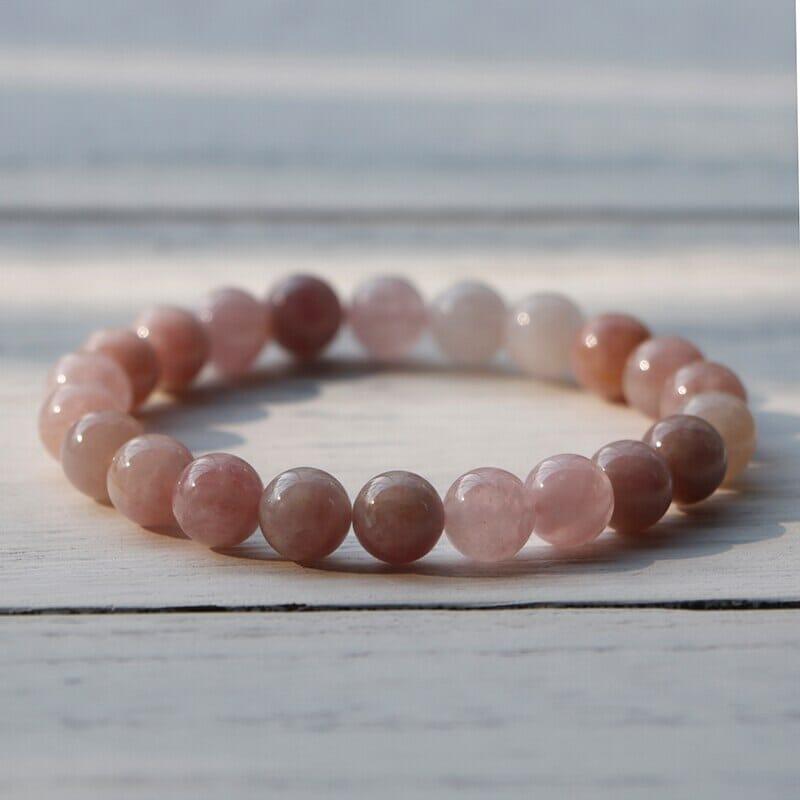 Bracelet "Compassion de l'Âme" en Tourmaline Flocon de Neige Rose