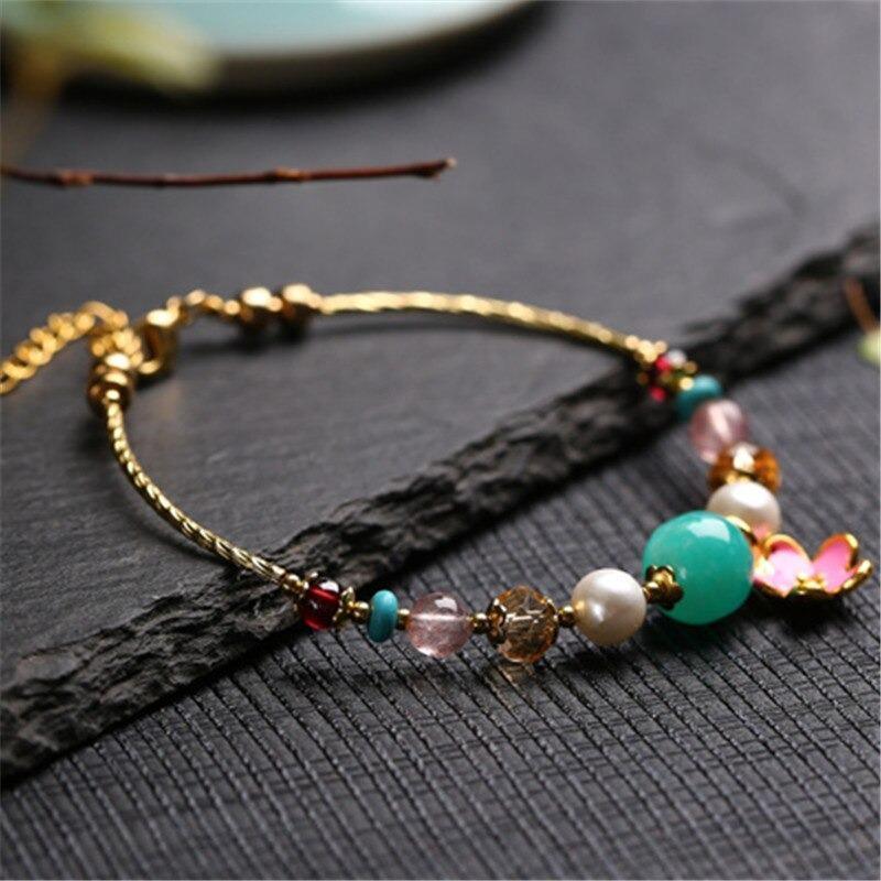 Bracelet Argenté Amour et Charme en Quartz de Fraise