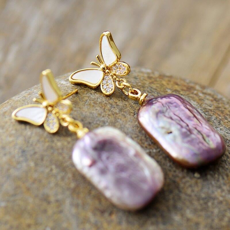 Boucles d'Oreilles Éclat des Rêves en Perles d'Eau Douce