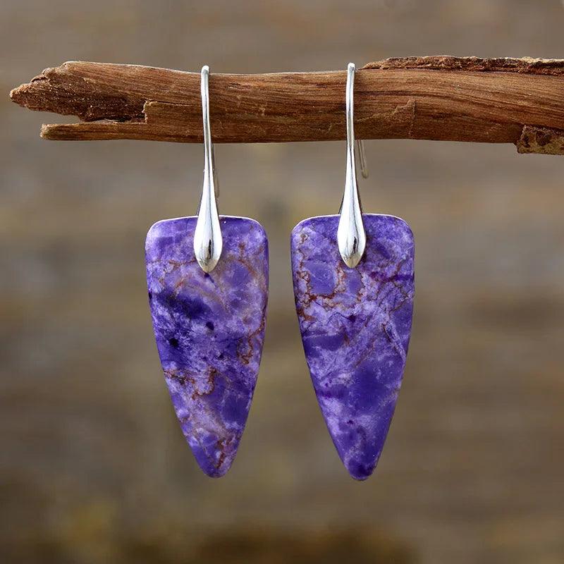 Boucles d'Oreilles Mystique Cascade en Jaspe