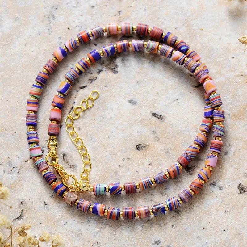 Collier Kaléidoscope Éternelle Euphorie en Pierres Naturelles