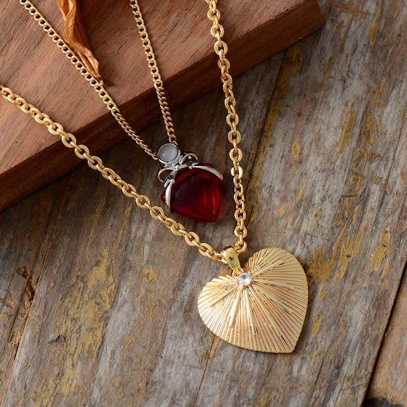 Collier Pendentif Coeur Éternel Amour