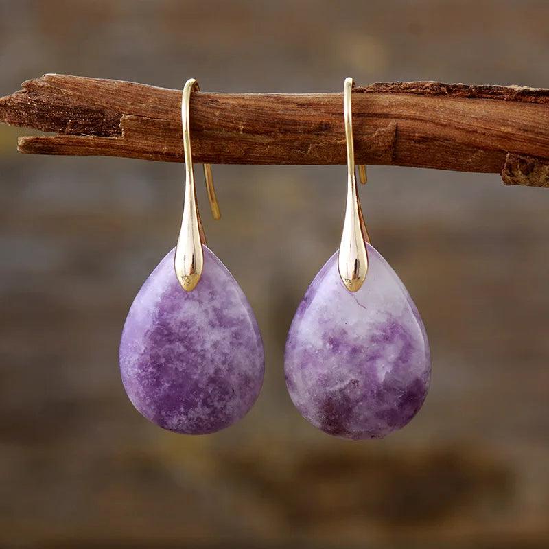 Boucles d'Oreilles Harmonie Divine en Pierres Naturelles