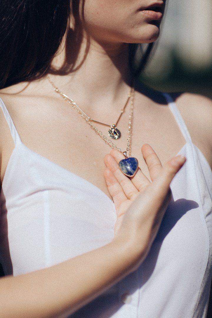 Collier Protecteur "Oeil de la Providence" en Lapis-Lazuli