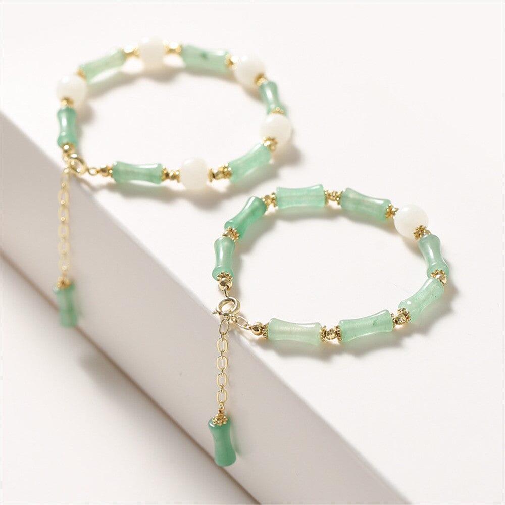 Bracelet Aura Mordorée en Jade Hetian