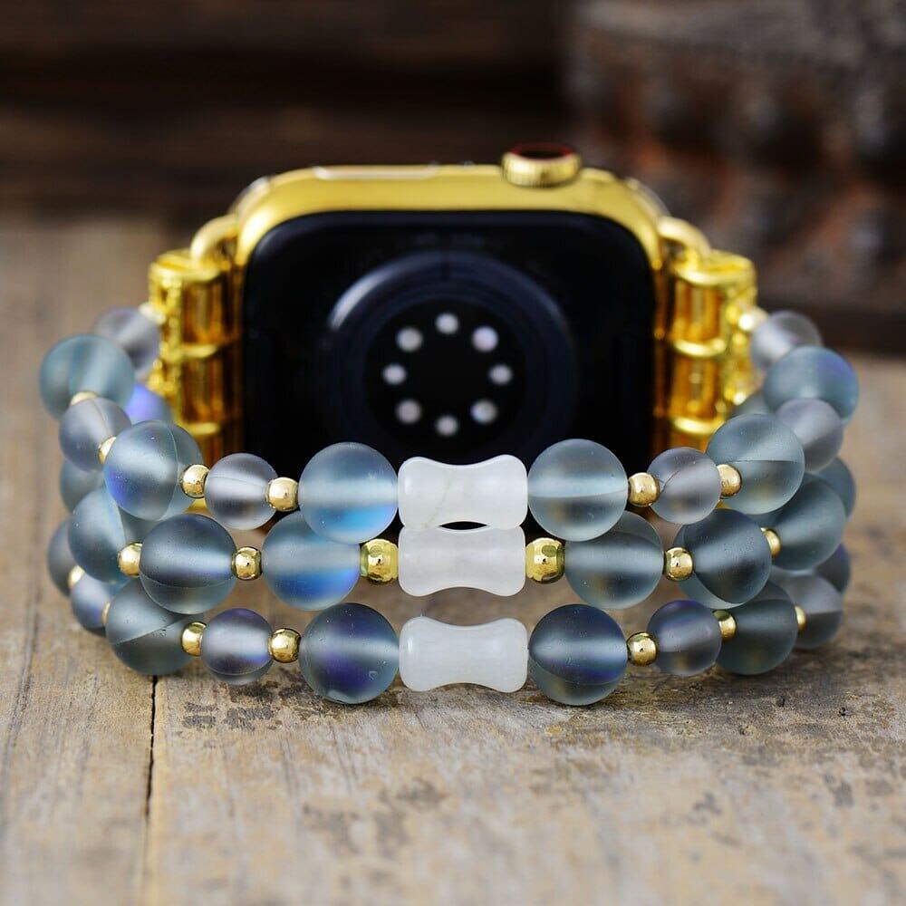 Bracelet de Montre Connectée Ciel d'Azur en Quartz Bleu