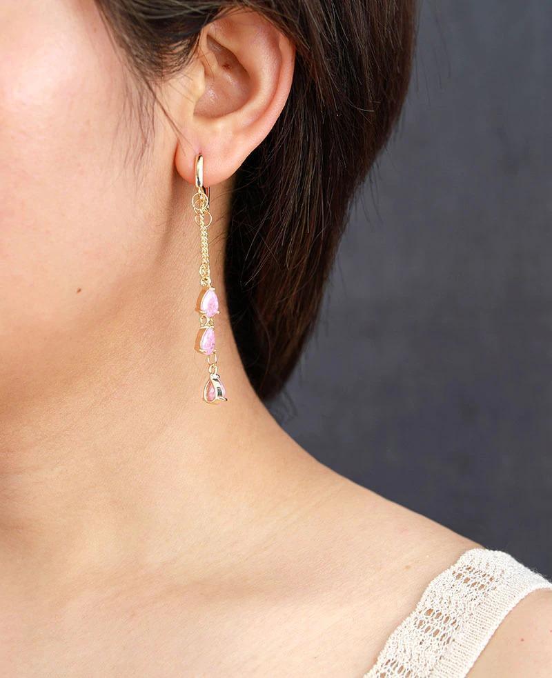 Boucles d'Oreilles Élégant Porte-Bonheur en Quartz