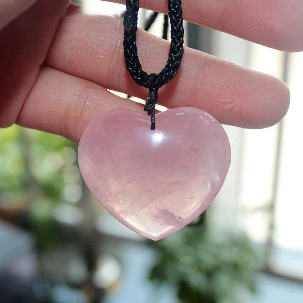 Collier Amour Éternel en Quartz Rose