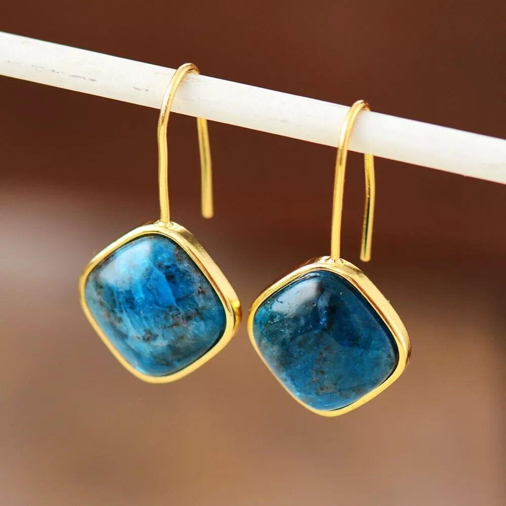 Boucles d’Oreilles Splendeur Cosmique en Pierres Précieuses Naturelles