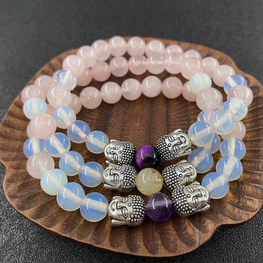 Collection de Bracelet Bouddha Sérénité Rayonnante en Pierres Précieuses