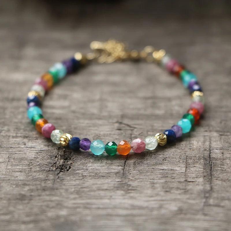 Bracelet Énergie de l’Arc-en-Ciel en Pierres Naturelles