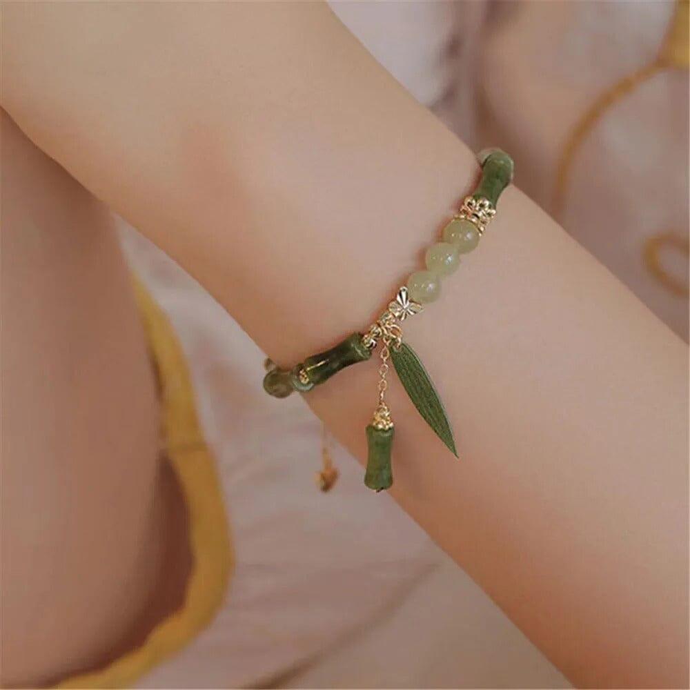 Bracelet Bambou Oasis en Jade Hetian