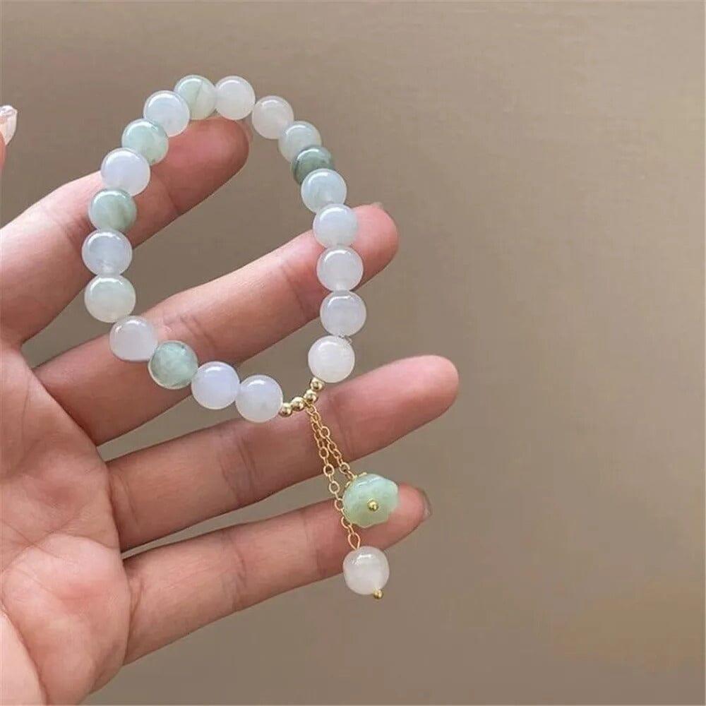 Bracelet Éclat d’Émeraude en Pierre Précieuses Naturelles