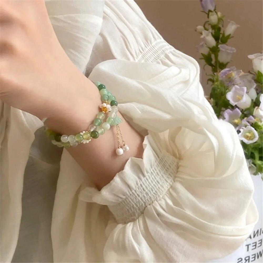 Bracelet Bénédiction d’Émeraude en Pierres Précieuses Naturelles