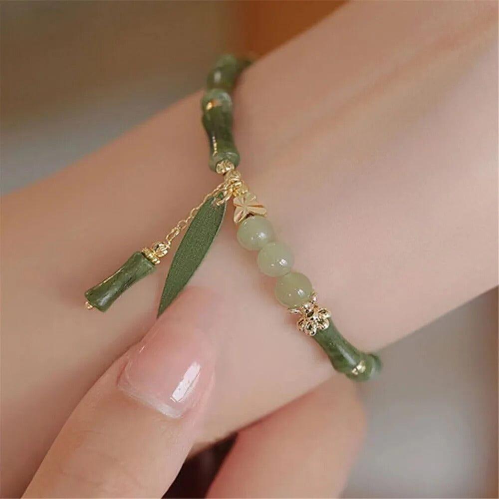 Bracelet Bambou Oasis en Jade Hetian