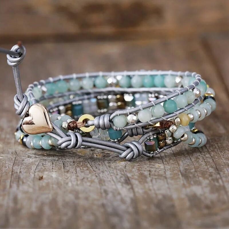 Bracelet Wrap Cascade d’Amazonite en Amazonite