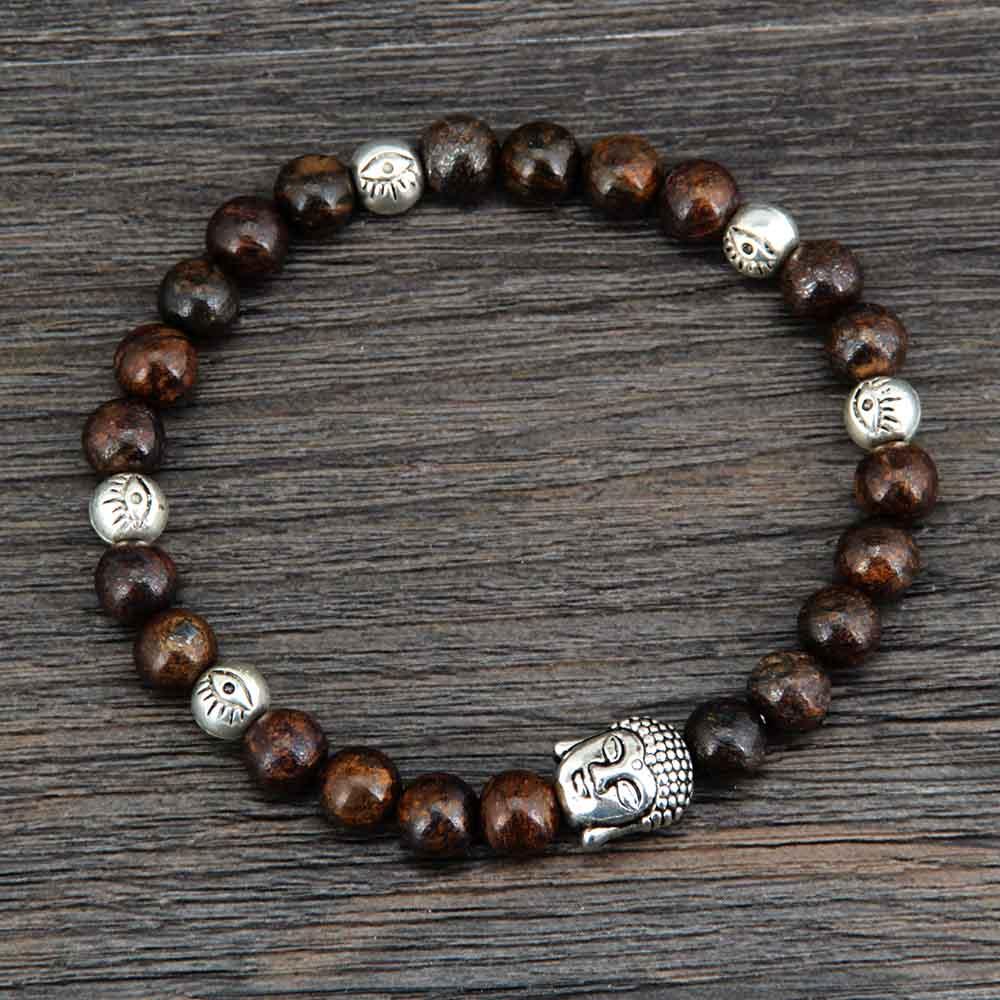 Bracelet en Bronzite Bouddha