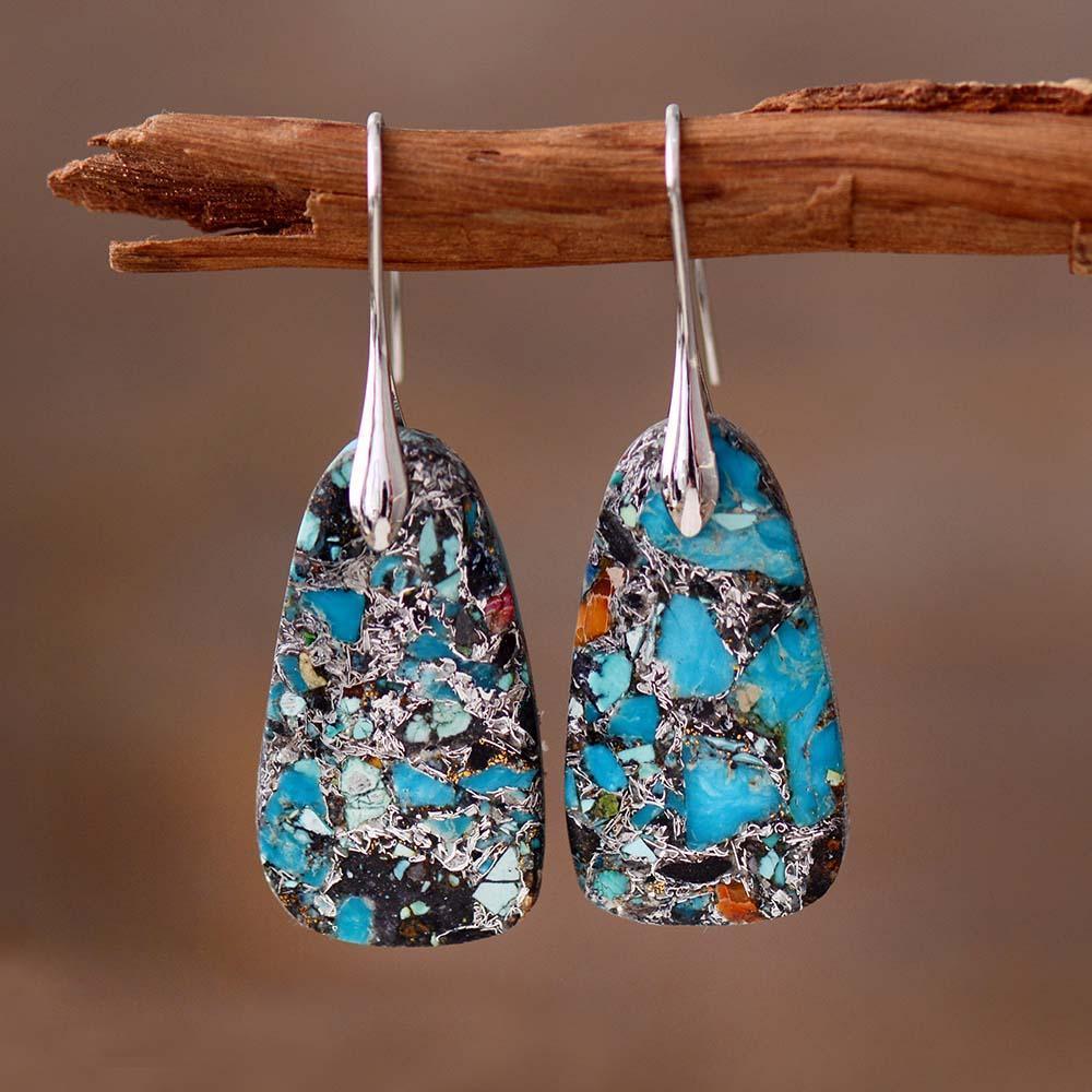 Boucles d'Oreilles Luxe en Jaspe