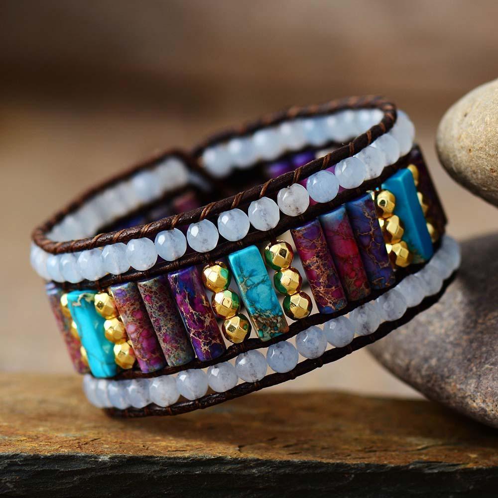 Bracelet Multi-Rangs en Jaspe