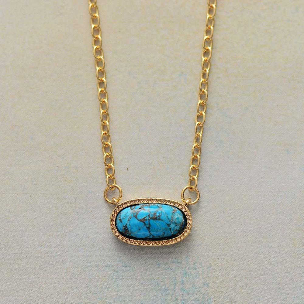 Collier Exquis et Pendentif en Turquoise