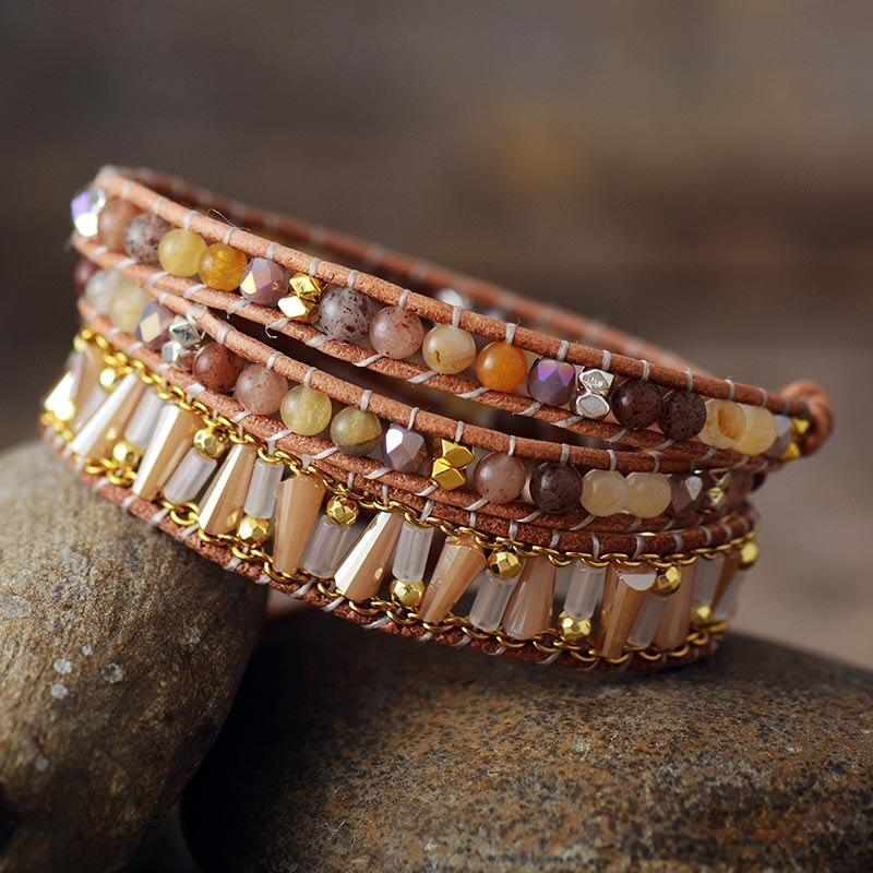 Bracelet Vent & Rayon de Soleil en Pierres Naturelles