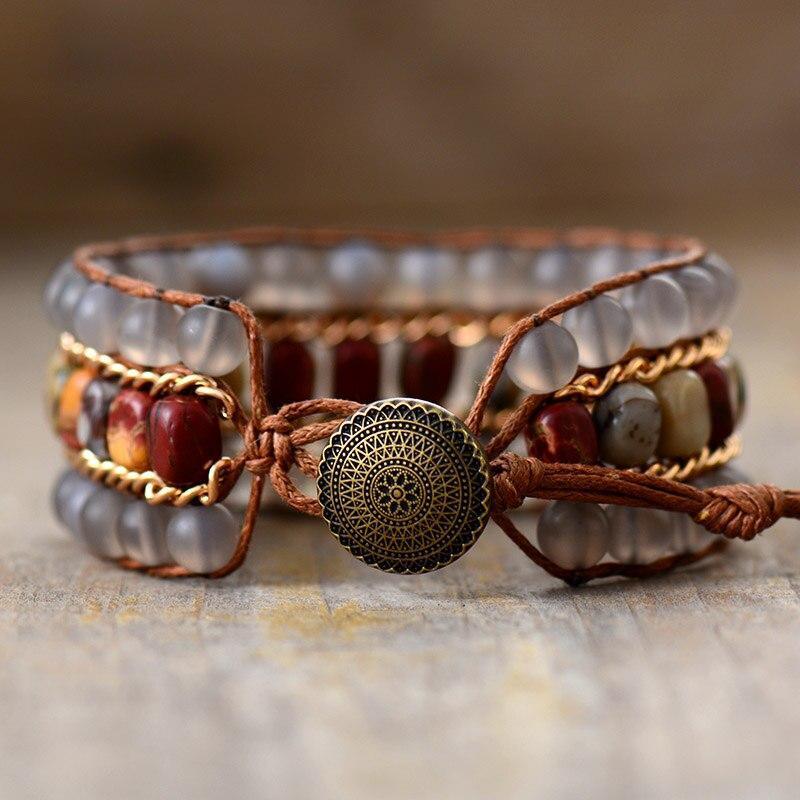 Bracelet Simple Elégance en Pierres Opaques