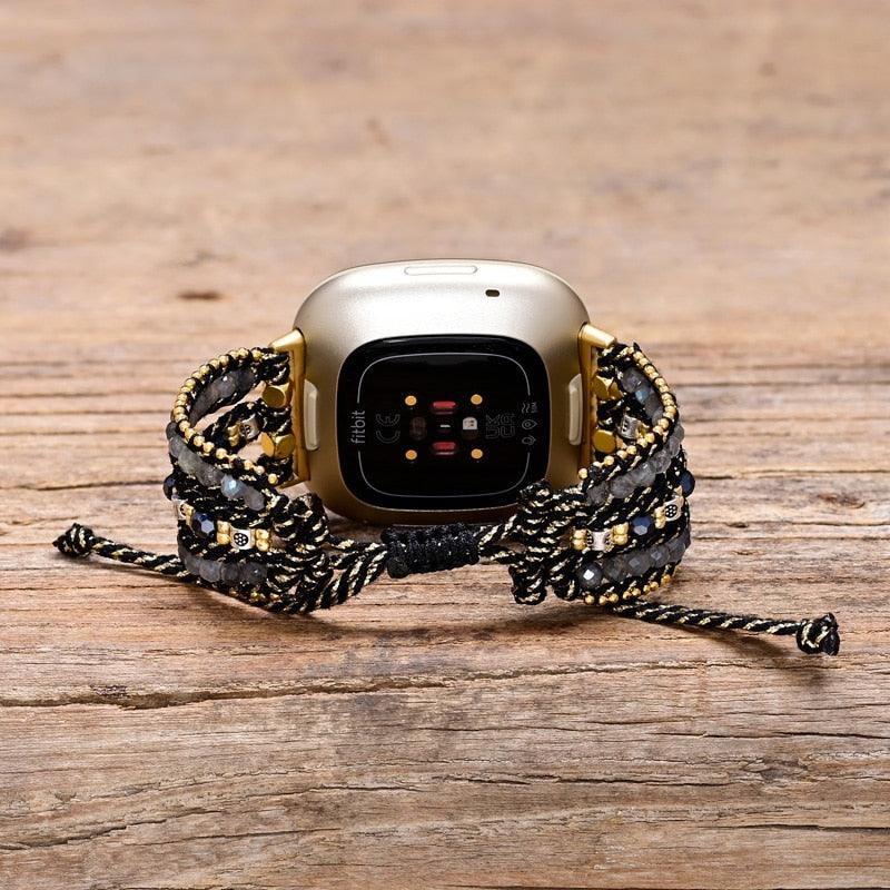 Bracelet de Montre Fitbit Bénédictions Équilibrées en Labradorite