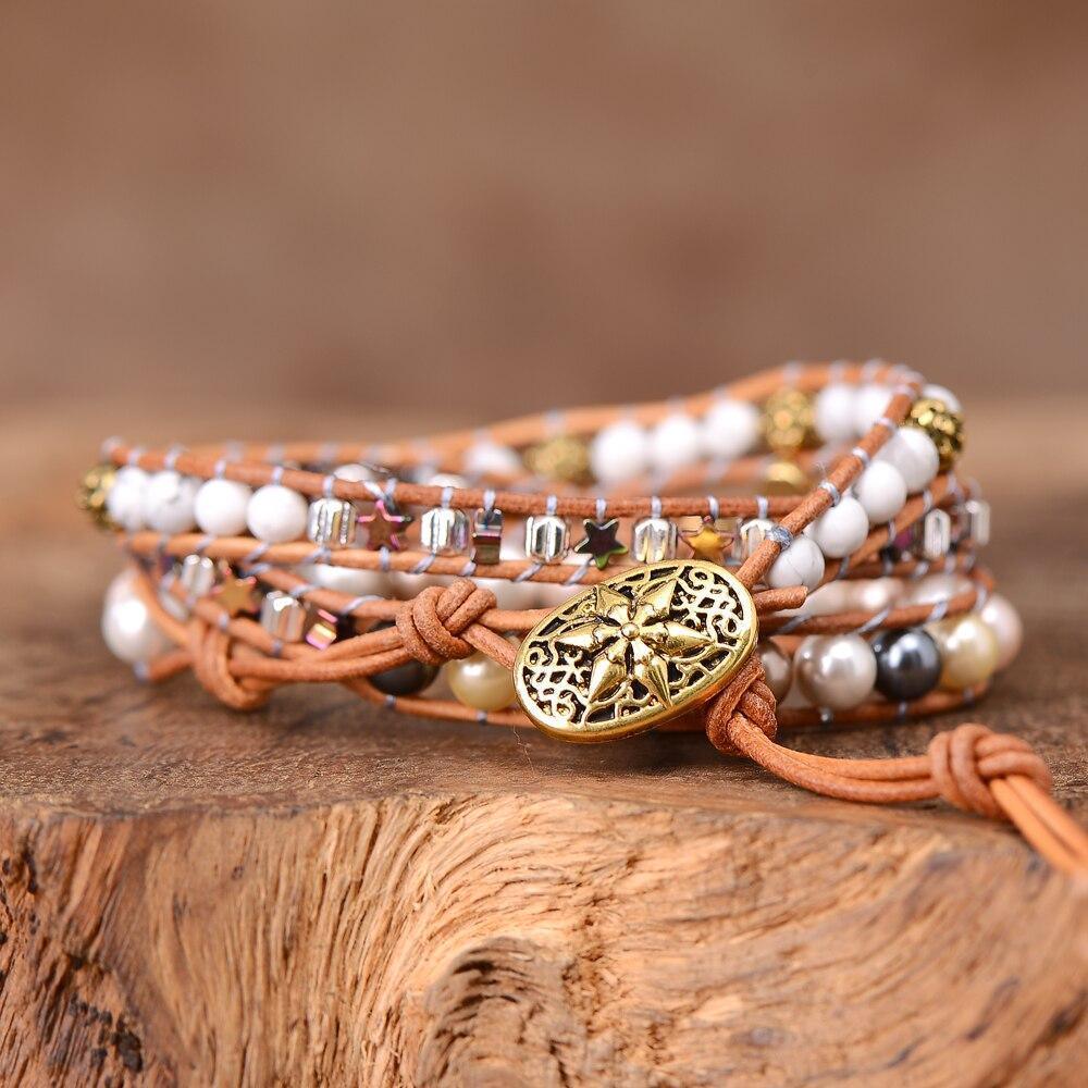 Bracelet Blancheur Élégante en Opale et Perles