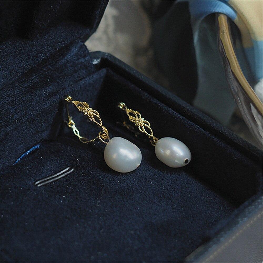 Boucles d'Oreilles en Perles Naturelles Vintage